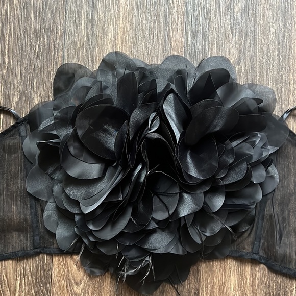 Par Violet FLORAL TRIBUTE BUSTIER BLACK - Picture 3 of 6